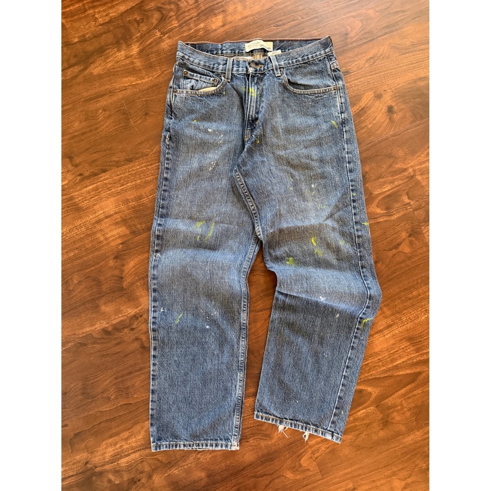 Levi's Jeans - 100% Cotton Signature Mens 32x32 Denim Loose Fit Distressed 2000s
